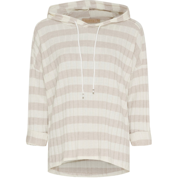 MARTA DU CHATEAU Marta du Chateau Dam blus med huva MedYsaline 21146 Blouse Beige