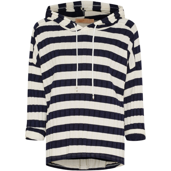 MARTA DU CHATEAU Marta du Chateau Dam blus med huva MedYsaline 21146 Blouse Navy