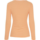 MARTA DU CHATEAU Marta du Chateau Dam långärmad T-Shirt MdcJosiane 49066 LS Tee Arancio/Greggio