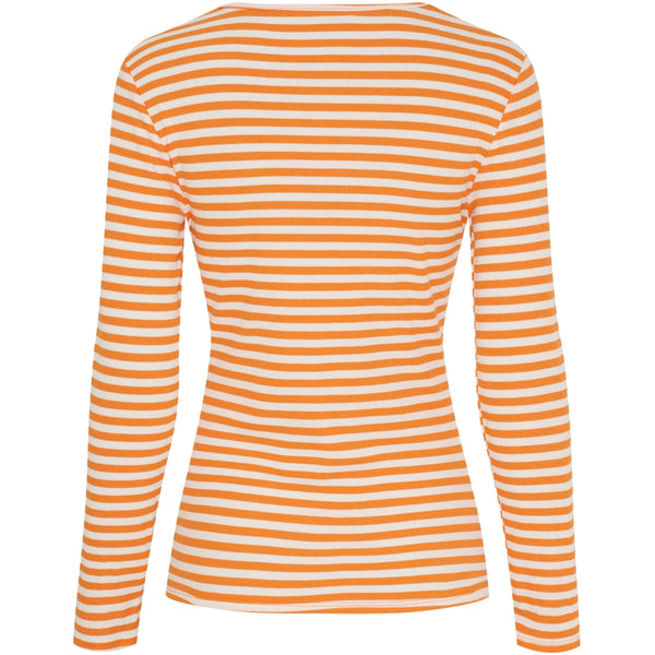 MARTA DU CHATEAU Marta du Chateau Dam långärmad T-Shirt MdcJosiane 49066 LS Tee Arancio/Greggio