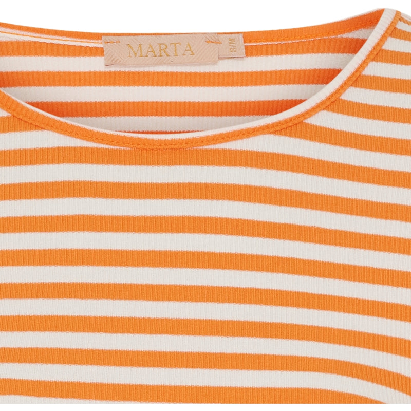 MARTA DU CHATEAU Marta du Chateau Dam långärmad T-Shirt MdcJosiane 49066 LS Tee Arancio/Greggio
