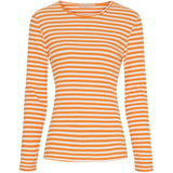 MARTA DU CHATEAU Marta du Chateau Dam långärmad T-Shirt MdcJosiane 49066 LS Tee Arancio/Greggio