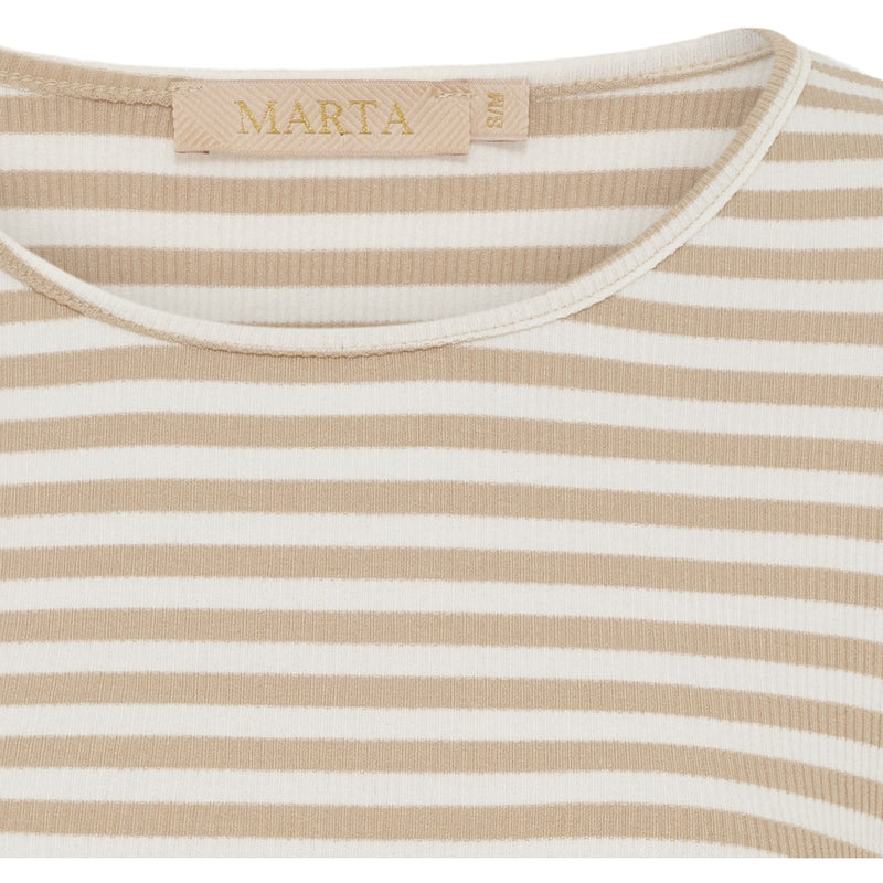 MARTA DU CHATEAU Marta du Chateau Dam långärmad T-Shirt MdcJosiane 49066 LS Tee Beige/greggio