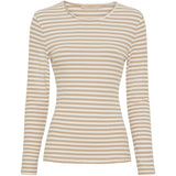 MARTA DU CHATEAU Marta du Chateau Dam långärmad T-Shirt MdcJosiane 49066 LS Tee Beige/greggio