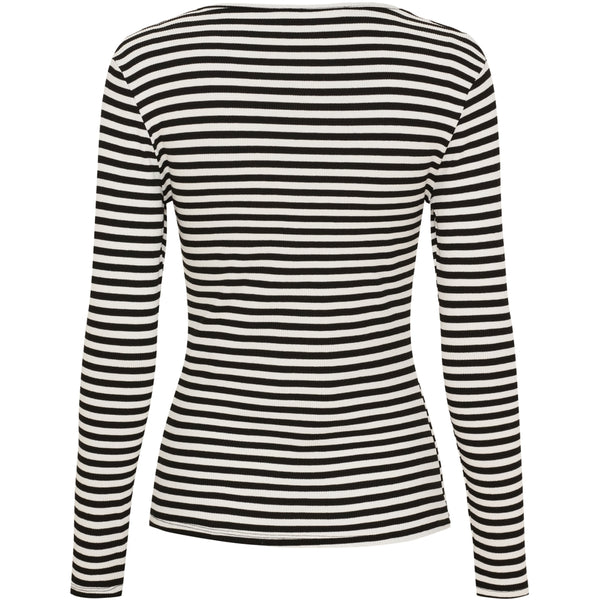MARTA DU CHATEAU Marta du Chateau Dam långärmad T-Shirt MdcJosiane 49066 LS Tee Black/Greggio