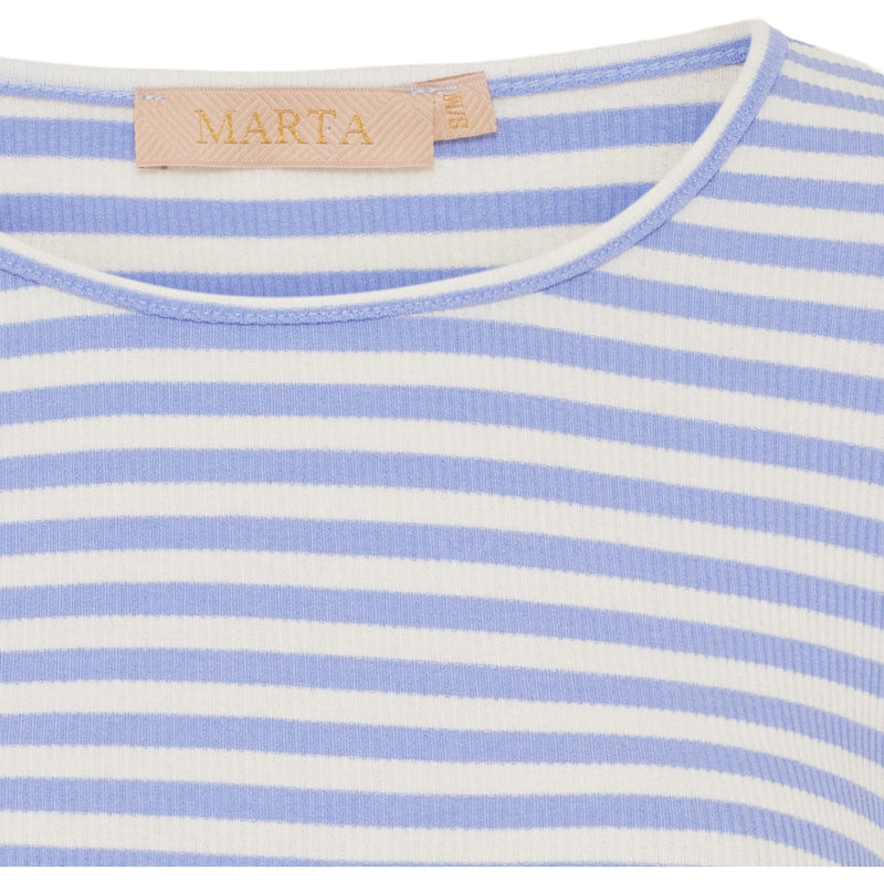 MARTA DU CHATEAU Marta du Chateau Dam långärmad T-Shirt MdcJosiane 49066 LS Tee Celeste/greggio