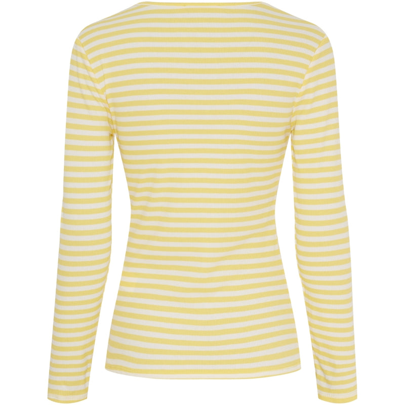 MARTA DU CHATEAU Marta du Chateau Dam långärmad T-Shirt MdcJosiane 49066 LS Tee Giallo/Greggio
