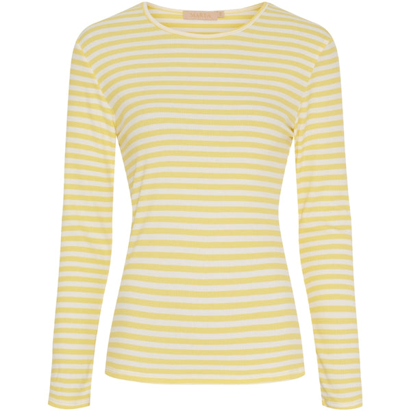 MARTA DU CHATEAU Marta du Chateau Dam långärmad T-Shirt MdcJosiane 49066 LS Tee Giallo/Greggio