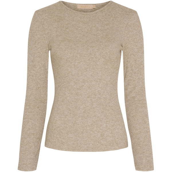 MARTA DU CHATEAU Marta du Chateau Dame Langærmet T-Shirt MdcCelia 38915 LS Tee Camel3-