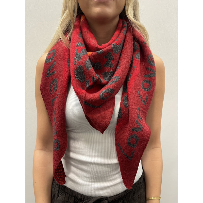 MARTA DU CHATEAU Marta du Chateau dam Scarf MdcClio BA-0746 Scarf DarkRed13