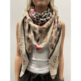 MARTA DU CHATEAU Marta du Chateau dam Scarf MdcClio BA-0746 Scarf Khaki15
