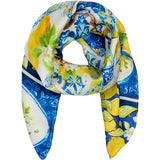 MARTA DU CHATEAU Marta du Chateau dam Scarf MdcJuline FA-Scarf Scarf Blue/Yellow3925