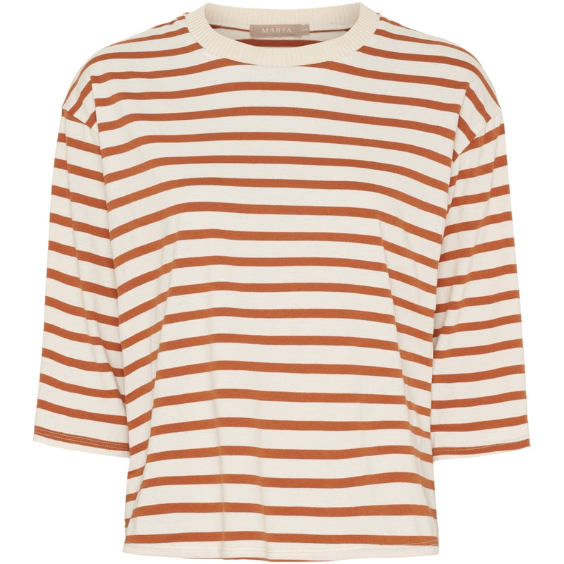 MARTA DU CHATEAU Marta du Chateau dam T-shirt MdcBrooklyn 58351 T-shirt Beige/Rust