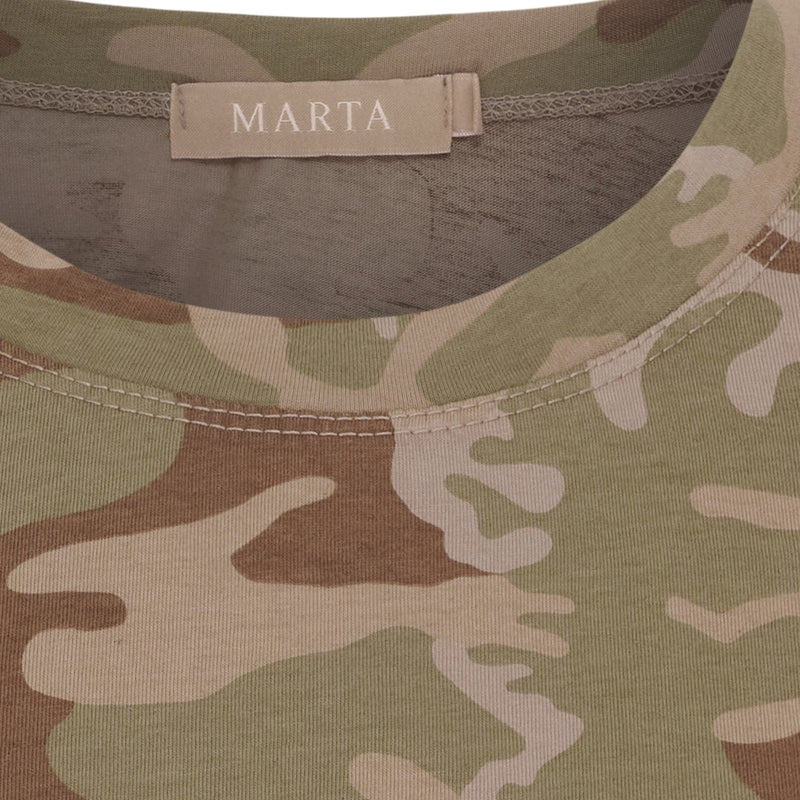 MARTA DU CHATEAU Marta du Chateau dam T-shirt MdcEstrid 22643 T-shirt Green Camo