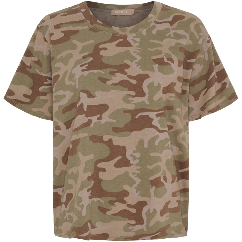 MARTA DU CHATEAU Marta du Chateau dam T-shirt MdcEstrid 22643 T-shirt Green Camo