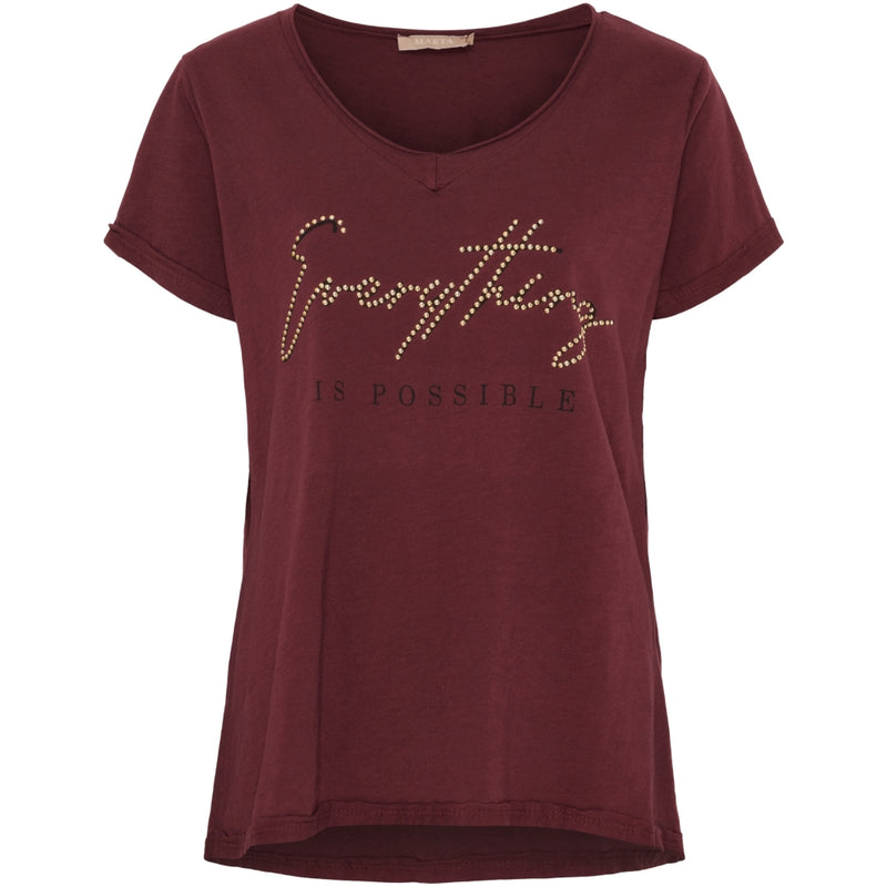 MARTA DU CHATEAU Marta du Chateau dam T-shirt MdcLillian 42005 T-shirt Vino