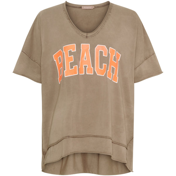 MARTA DU CHATEAU Marta du Chateau dam T-shirt MdcNella 2436/B T-shirt Marrone/Arancio