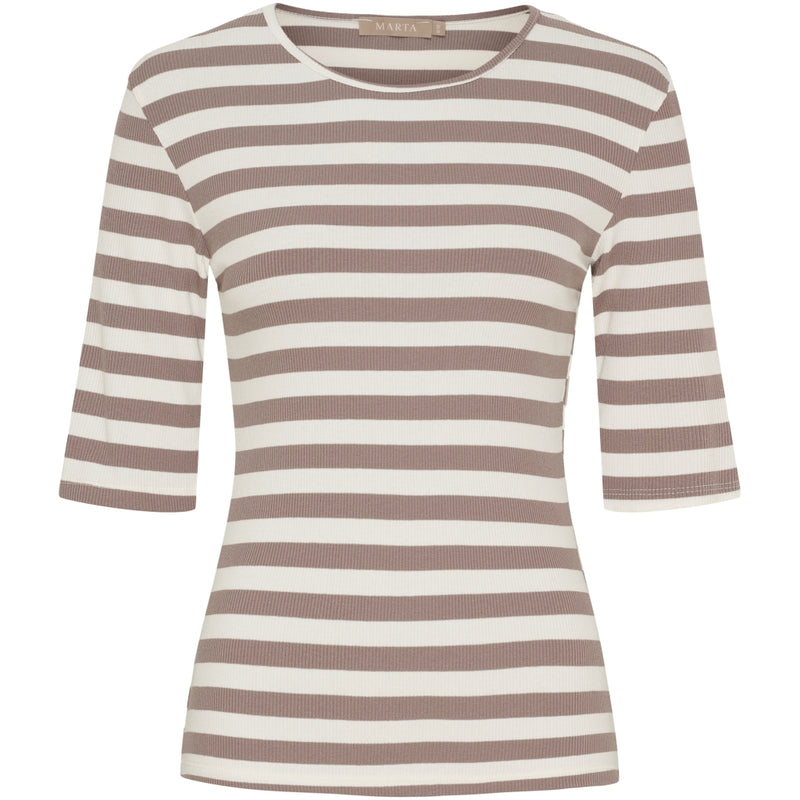 MARTA DU CHATEAU Marta du Chateau dam T-shirt MdcNena 7524 T-shirt Tortora