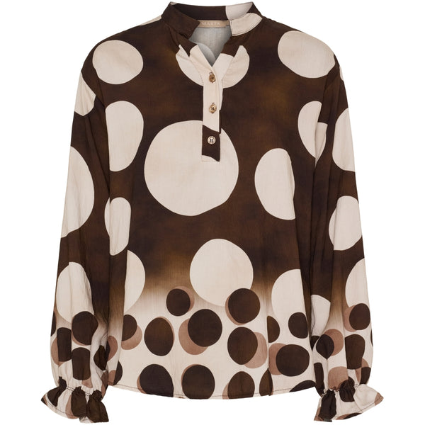 MARTA DU CHATEAU Marta du Chateau dam blus MdcAspen 7704 Shirt MarroneEZ552DB