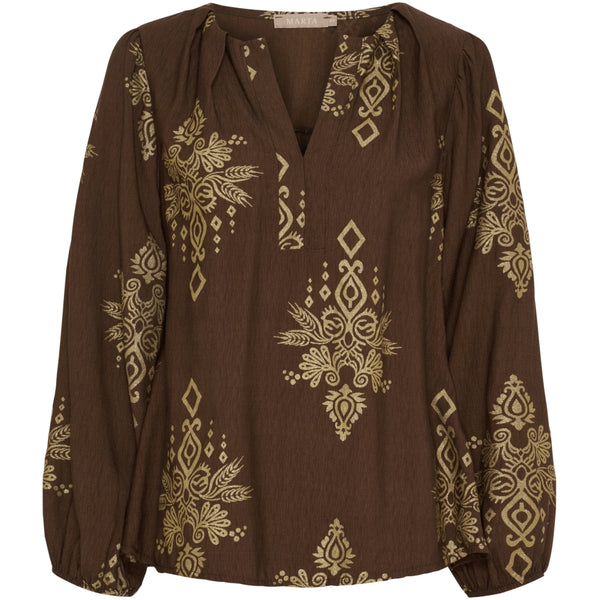 MARTA DU CHATEAU Marta du Chateau dam blus MdcBayleaf 7705 Shirt Moro30