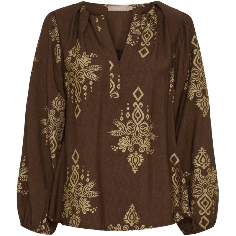 MARTA DU CHATEAU Marta du Chateau dam blus MdcBayleaf 7705 Shirt Moro30