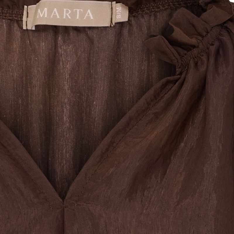 MARTA DU CHATEAU Marta du Chateau dam blus MdcBelladonna 003 Shirt Marrone