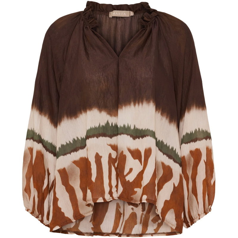 MARTA DU CHATEAU Marta du Chateau dam blus MdcBelladonna 003 Shirt Marrone