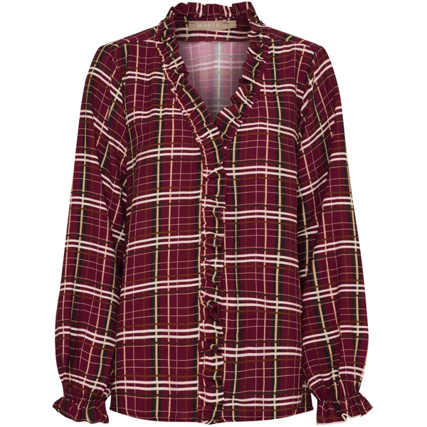 MARTA DU CHATEAU Marta du Chateau dam blus MdcBrook 7648 Shirt Bordeaux10882tpd