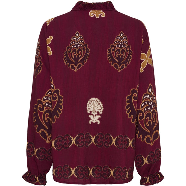 MARTA DU CHATEAU Marta du Chateau dam blus MdcBrook 7648 Shirt Bordeaux3257tpk