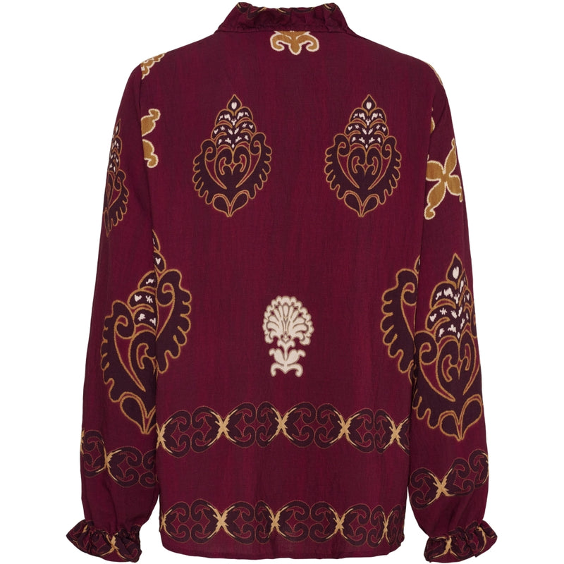 MARTA DU CHATEAU Marta du Chateau dam blus MdcBrook 7648 Shirt Bordeaux3257tpk
