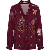 MARTA DU CHATEAU Marta du Chateau dam blus MdcBrook 7648 Shirt Bordeaux3257tpk