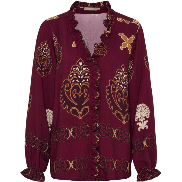 MARTA DU CHATEAU Marta du Chateau dam blus MdcBrook 7648 Shirt Bordeaux3257tpk