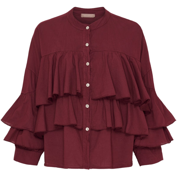 MARTA DU CHATEAU Marta du Chateau dam blus MdcDebbie 258638 Blouse Bordeaux6269