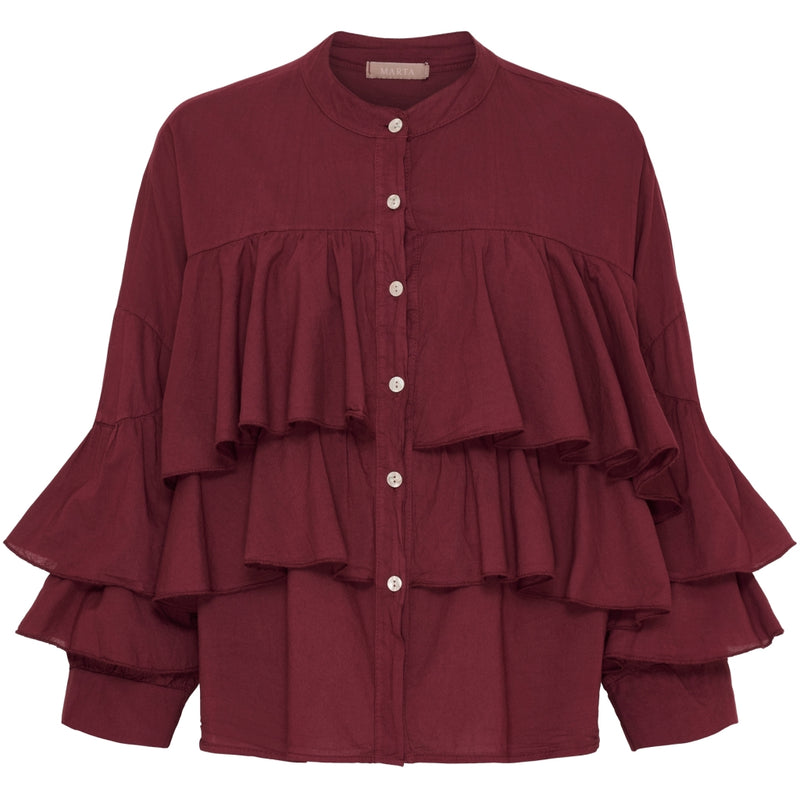 MARTA DU CHATEAU Marta du Chateau dam blus MdcDebbie 258638 Blouse Bordeaux6269