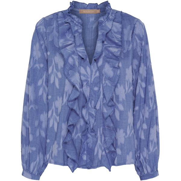 MARTA DU CHATEAU Marta du Chateau dam blus MdcElea 58221 Shirt Denim