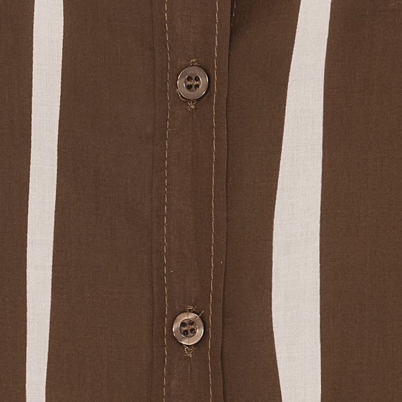 MARTA DU CHATEAU Marta du Chateau dam blus MdcEvelina 58130M Shirt Brown Stripe
