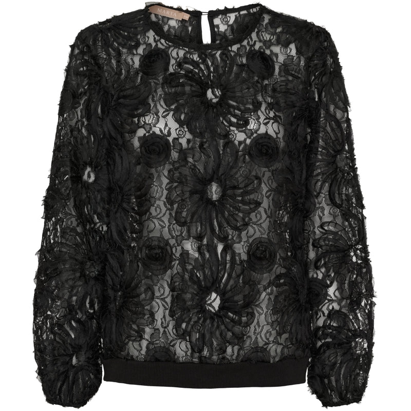MARTA DU CHATEAU Marta du Chateau dam blus MdcLykke 7688 Blouse Black