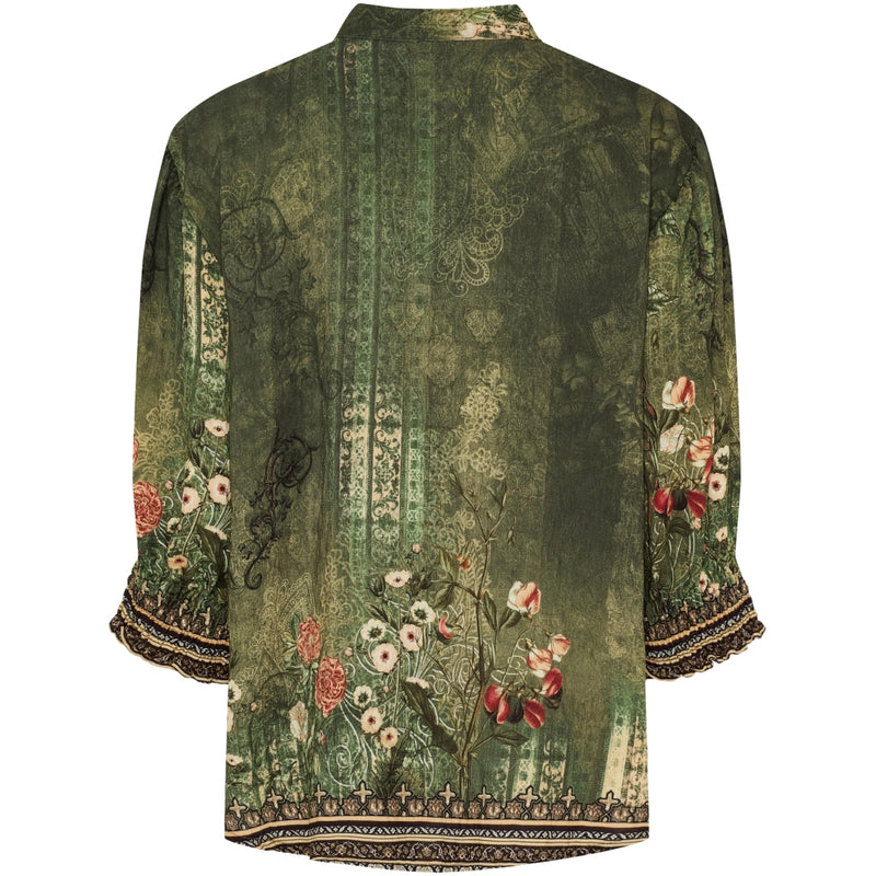 MARTA DU CHATEAU Marta du Chateau dam blus MdcMelisande 7527 Shirt Military5295tpg