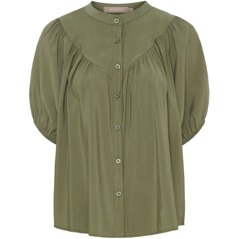 MARTA DU CHATEAU Marta du Chateau dam blus MdcMelodie 58210 Blouse Military79
