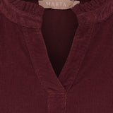 MARTA DU CHATEAU Marta du Chateau dam blus MdcMorgana 2518115V Blouse Bordeaux6269