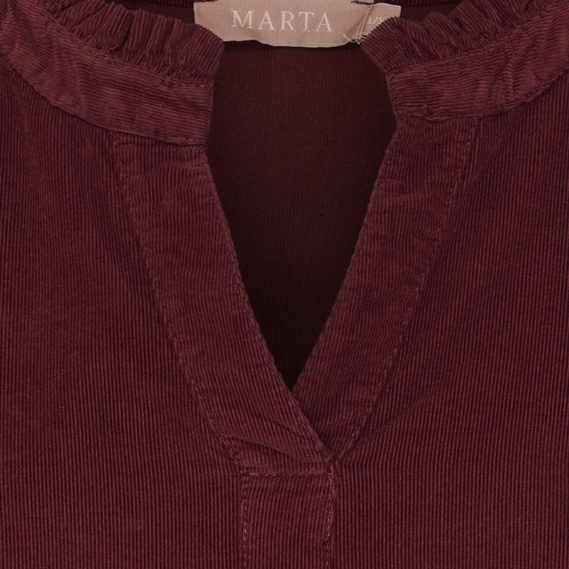 MARTA DU CHATEAU Marta du Chateau dam blus MdcMorgana 2518115V Blouse Bordeaux6269