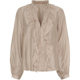 MARTA DU CHATEAU Marta du Chateau dam blus MdcNaira 58221M Shirt Beige46