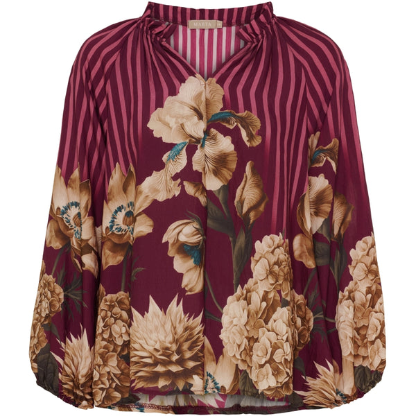 MARTA DU CHATEAU Marta du Chateau dam blus MdcOctavia 003B Shirt Bordeaux6022
