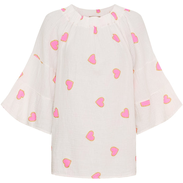 MARTA DU CHATEAU Marta du Chateau dam blus MdcPutte 7316 Shirt PINK HEART