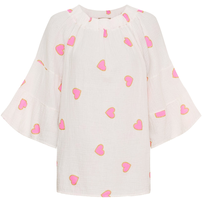 MARTA DU CHATEAU Marta du Chateau dam blus MdcPutte 7316 Shirt PINK HEART