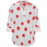 MARTA DU CHATEAU Marta du Chateau dam blus MdcRiva 851928 Blouse Red