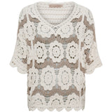 MARTA DU CHATEAU Marta du Chateau dam blus MdcSassie 1016 Blouse Beige