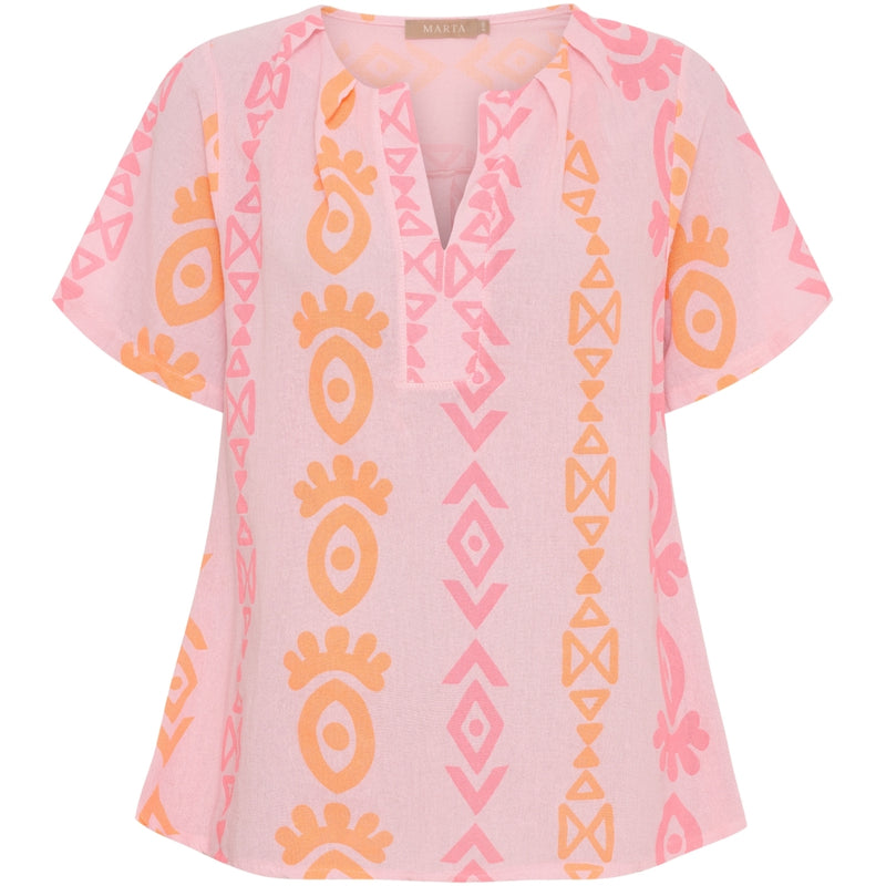 MARTA DU CHATEAU Marta du Chateau dam blus MdcStine 7370C Shirt Pink