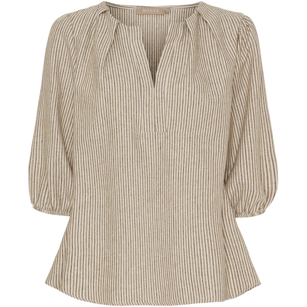 MARTA DU CHATEAU Marta du Chateau dam blus MdcSybil 7516 Shirt BrownVar4