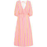 MARTA DU CHATEAU Marta du Chateau dam klänning MdcAndrea 7315 Dress Stripe Fuxia/Orange